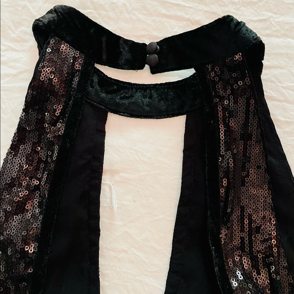 Free People Film Noir Sequin Mini Dress Size 10 - Picture 7 of 7